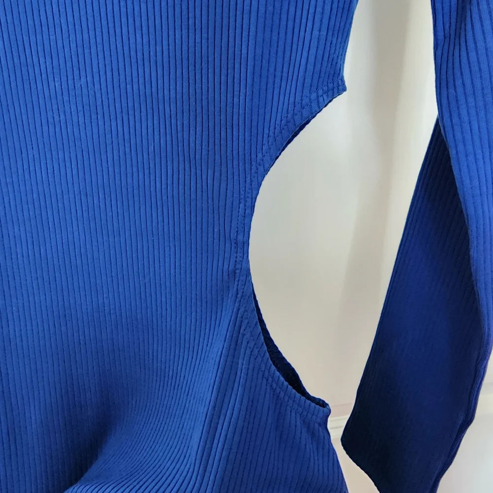 Reformation Kensy Long Sleeve Minidress In Royal - Picture 10 of 10